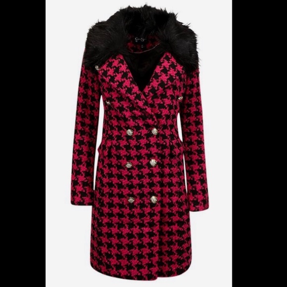 ❤️Jessica Simpson❤️Houndstooth Peacoat - Picture 14 of 15